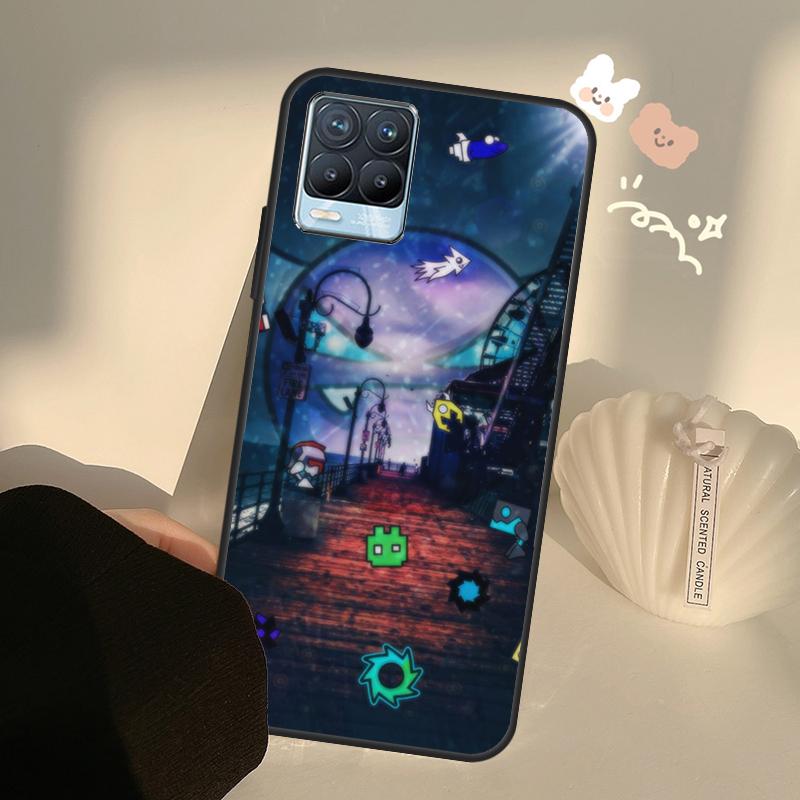 Geometry Dash para Realme 8 9 Pro Plus GT Neo 2 GT Master 9i 8i capa de telefone para OnePlus 9 10 Pro 9R Nord2
