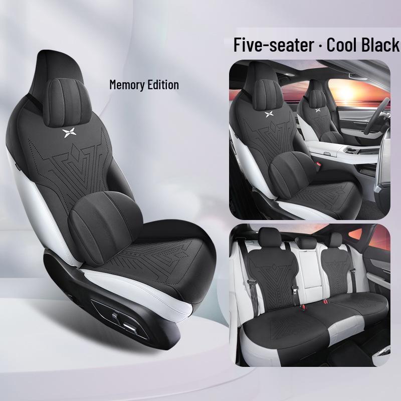 XPeng P7 Suede Car Seat Cover: Four-Season, Semi-Enclosed, Breathable Saddle Pad.