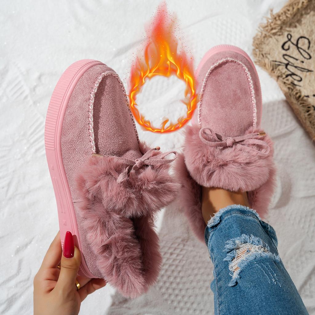 Women's Shoes, Snow Boots, Cotton Shoes, Round Toe Shoes, Thick Soled Shoes, Suede Shoes, Warm Shoes