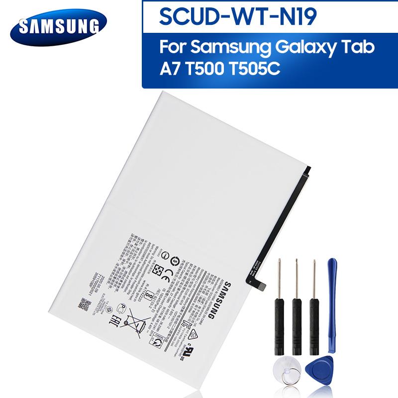 Original Rechargeable Lithium Battery SCUD-WT-N19 For Samsung Galaxy Tab A7 T500 T505C Tablet Battery 7040mAh
