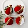 8cm Diameter Flocked Ornament Ball Flocked Velvet Christmas Tree Ornaments  Holiday Wreath