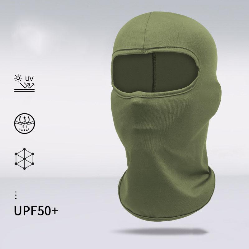 Balaclava en Soie Glacée Protection Solaire Masque Facial Respirant Doublure de Casque Écharpe de Cou pour Moto Cyclisme Sports d'Extérieur Couvre-chef