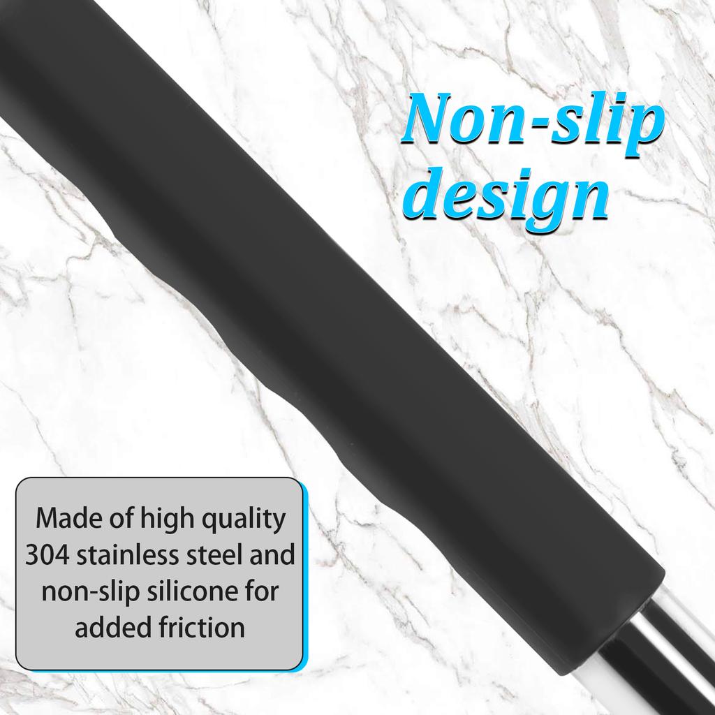 Madlo na vanu 30/40 cm, nerezová sprchová rukojeť s protiskluzovým silikonovým úchopem, nástěnná protiskluzová bezpečnostní rukojeť