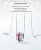 Rainbow Zircon Necklace - Women's S925 Silver Colored Gem Clavicle Chain European & American Fashion