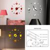Tasse à café élégante Horloge murale 3D moderne Autocollant Pour Décoration de bar à domicile DIY Élégant