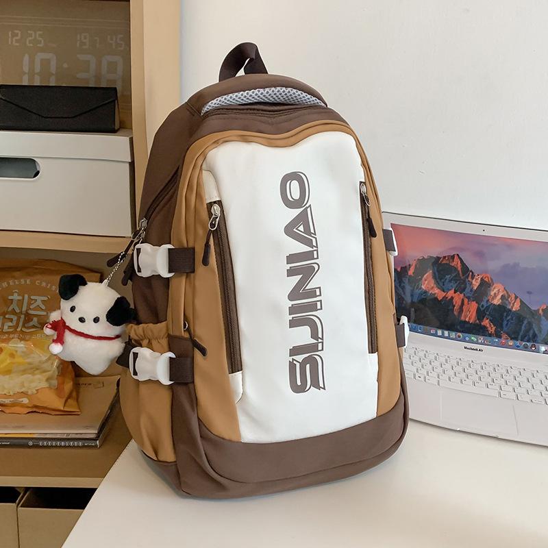 Girls with High Value Color-blocking Backpacks for Middle School Students Junior High School Students Primary School Students Backpacks