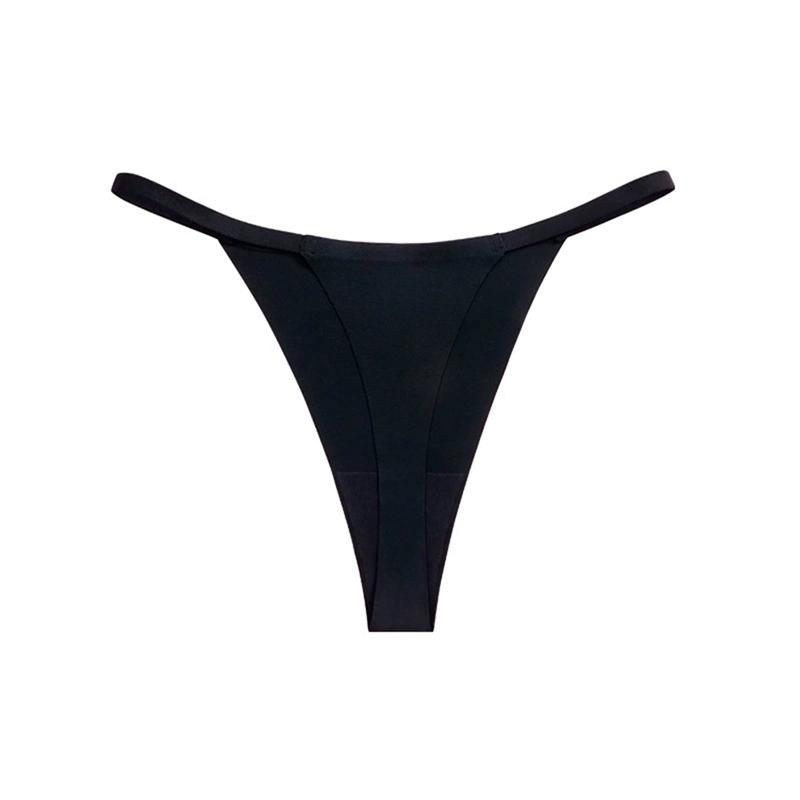 Women Solid Color Thong T-shaped Thin Strap Underpants