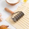 Wood Handle Manual Noodle Cutter 6 Wheel Pastry Crust Roller Multi-Purpose Dough Cutter Cooking