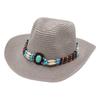 Spring And Summer Sanya Beach Hat Seaside Western Cowboy Straw Hat Ethnic Style Sun Protection Visor Jazz Hat Breathable