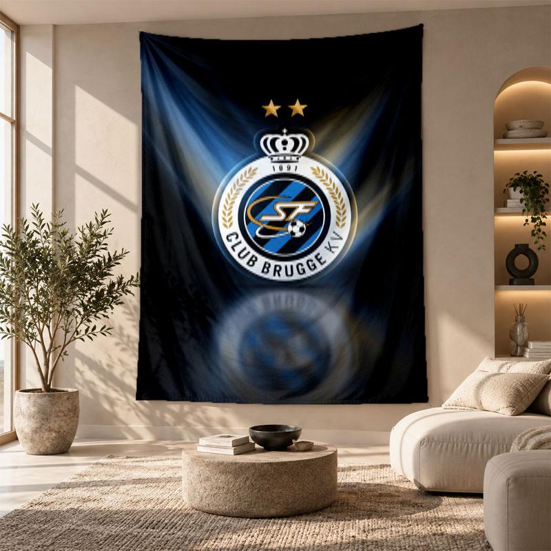 Dekoratives Wandbild, Wandkunst mit Aufdruck des FC Brügge, Leichte Wanddekoration für Schlafzimmer-Hintergrund