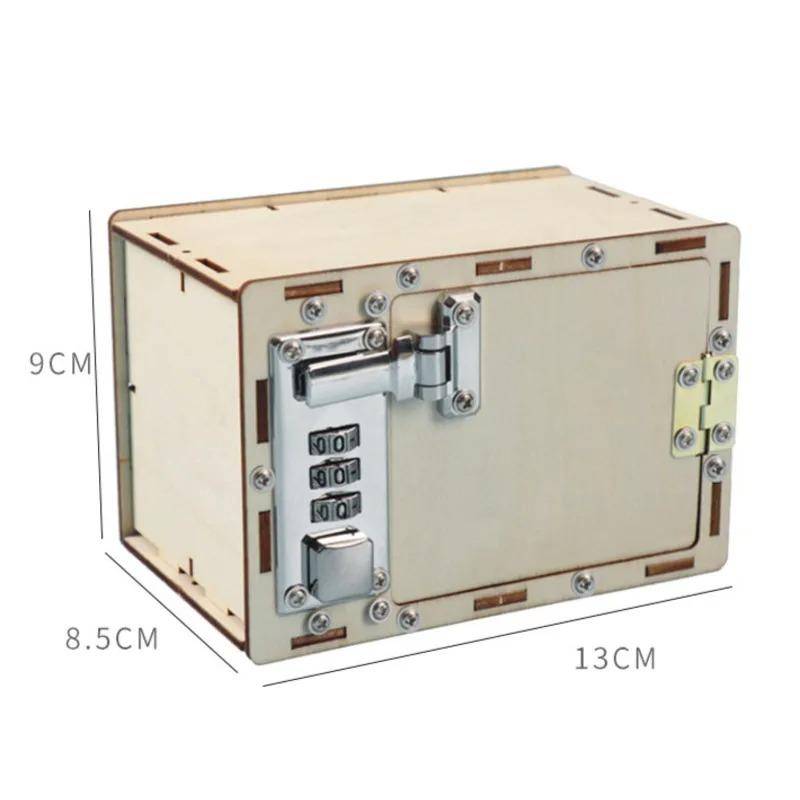 

Деревянный ящик с паролем сделай сам для детей, сборный кодовый ящик, наборы для экспериментов для школьных научных проектов, научные игрушки, развивающие игрушки STEM