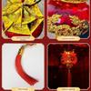 Hot Stamping Relief Spring Festival Lanterns Glowing Handmade New Year Pendants Blessing Chinese Style Hanging Red Lanterns