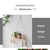 Cross-Border Cotton Rope Tapestry Wall Hanging with Shelf for Green Plants