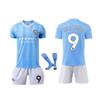 Kids Sports Gear Manchester City Haaland Football Jersey Polyester Blue