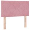 Box Spring Bed with Headboard Pink 200 X 80 Cm Velvet