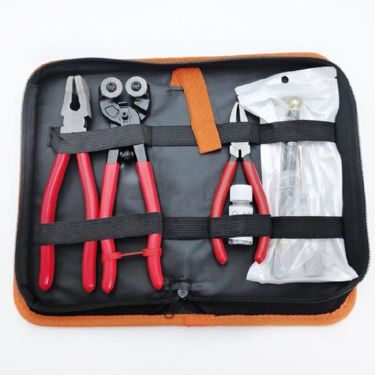 Professional Grade Glass Cutter Set 10 Tool With Leather Storage Case Precise Cutting For Tile Mirror Bottle Art Creation