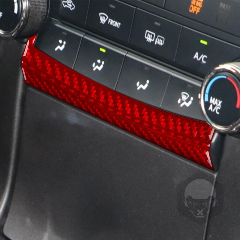 For Toyota Camry 2015 2016 2017 Dashboard AC Control Panel Trim Strip Cover Real Carbon Fiber Stickers Car Interior Accessories
