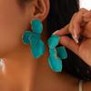 Ingemark Bohemian Colorful Oil Drip Metal Stud Earrings Women Bridal Trendy Elegant Petal Flower Piercing Earrings Y2K Jewelry