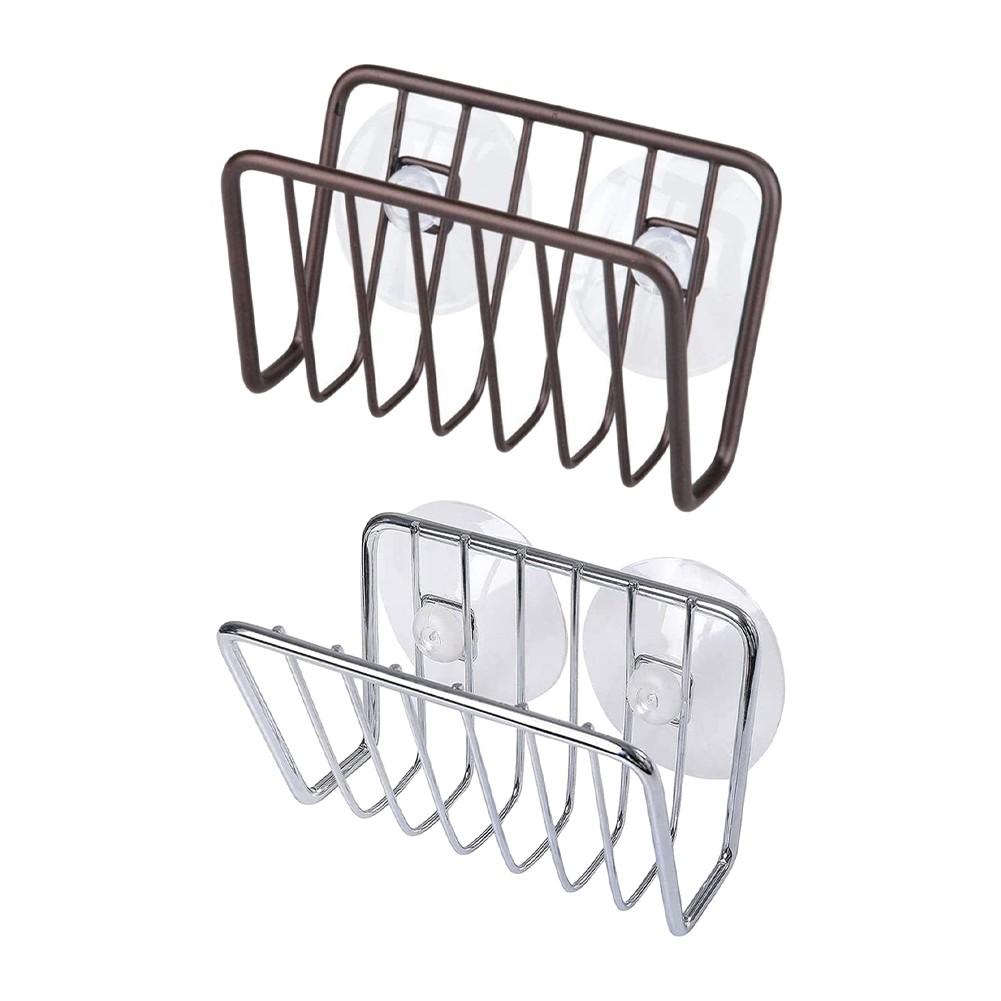 Soporte Metálico para Esponjas Soporte para Esponjas de Fregadero Hierro/Acero Inoxidable Resistente a la Corrosión