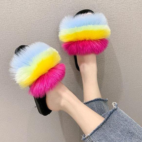 Dámské podzimní a zimní vlněné pantofle Dámské univerzální protiskluzové s plochou podrážkou Krásné pantofle Ležérní domácí pantofle