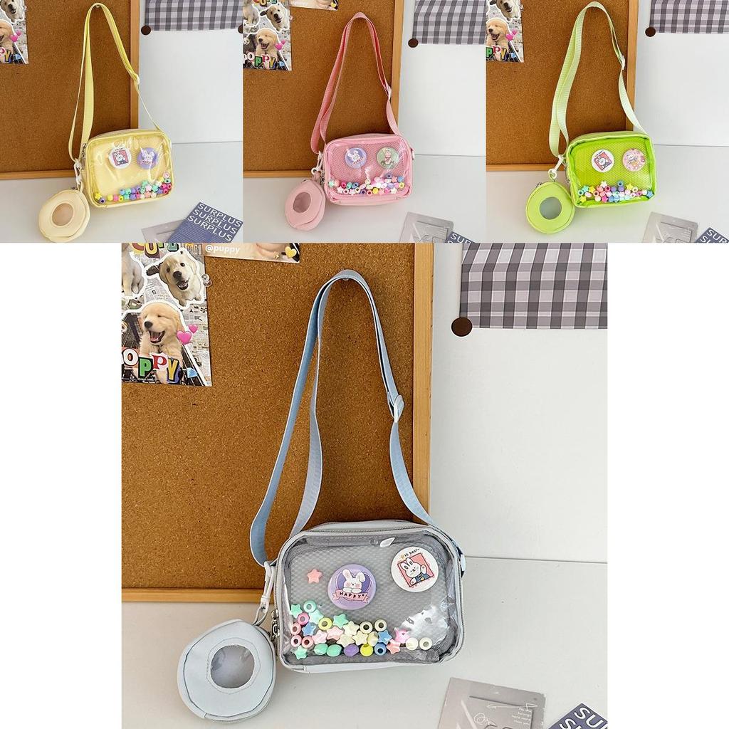 Girl Pvc Small Crossbody Bag With Zipper Pocket For Daily Casual Use