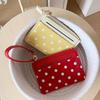 PU Leather Polka Dot Card Holder Ultra Slim Women Mini Wallet Gift Minimalist Coin Purse  Commuting