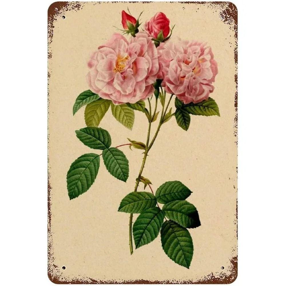 Wildblumen Blechschild, Metall Wandkunst Dekor 20x30cm