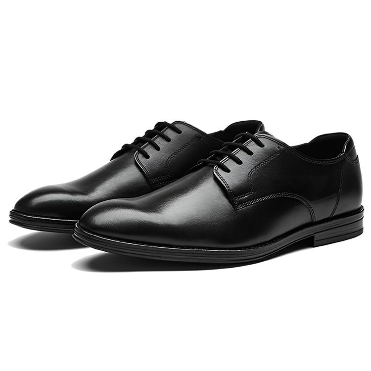 Clarks Comfortable Breathable Round Toe Casual Leather Shoes Men shoes Black 261613037