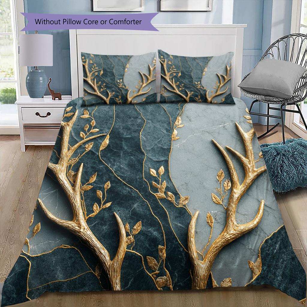 Cartoon Pattern Bedding Quilt Set Quilt Cover Pillowcase Home Decoration Birthday Gift (1 * Duvet Cover + 2 * Pillowcase, Without Core)