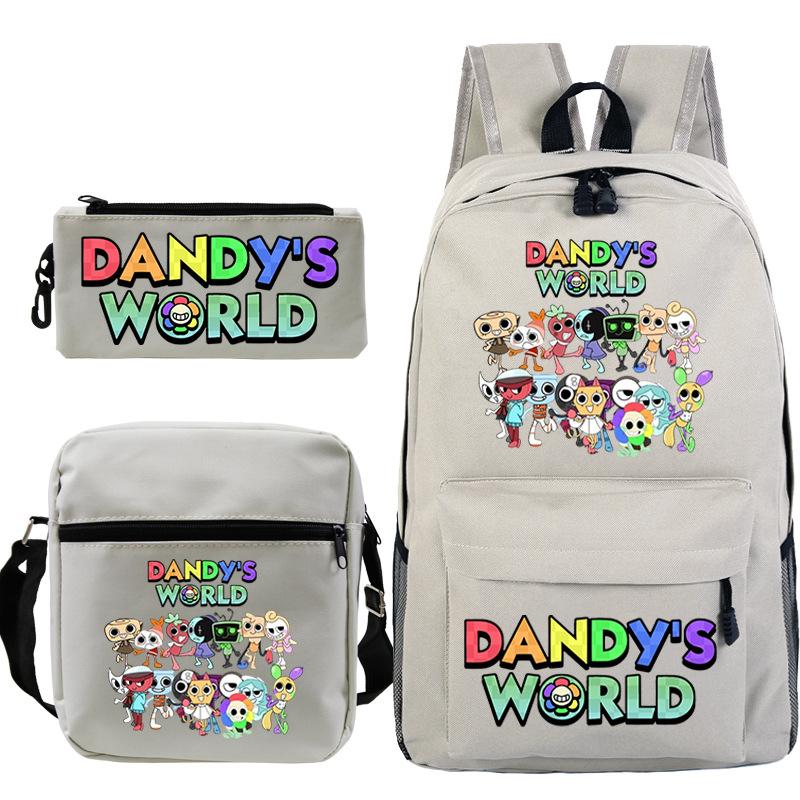 Dandy's World Game Merchandise Printed Primary and Secondary School Schoolbag Three-piece Popular Children's Backpack