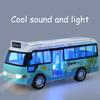 Non-Toxic Mini Car Model Friction Powered Car School Bus Toys Plastic City Bus With Sound And Light Miniature Vehicle Models Children Gift