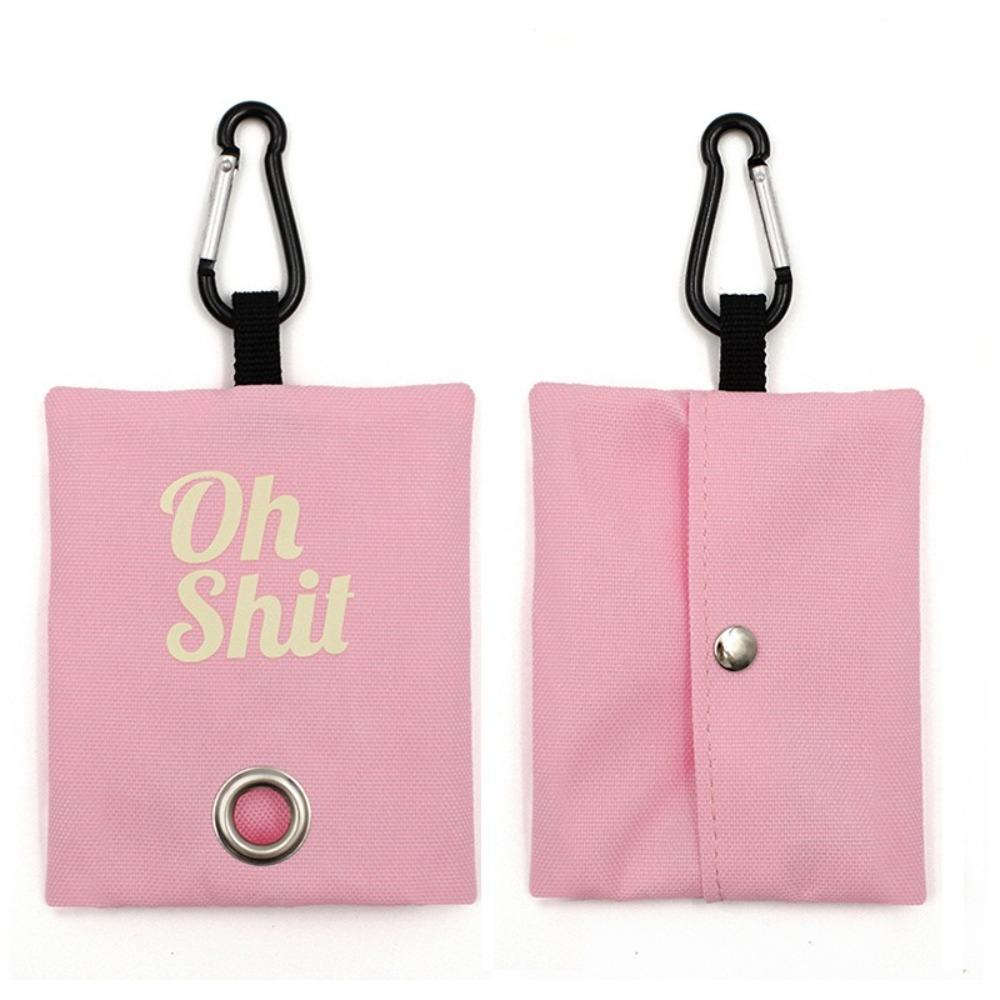 New Dog Poop Garbage Bags Organizer Canvas with Buckle Poop Bag Dispenser Portable Pets Supplies Waste Bag Holder for Puppy Cat
