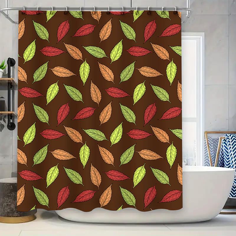

Luxury Vintage Floral Print Shower Curtain Bathroom Decor Modern Waterproof Fabric W60H190(CM)-1 Pcs