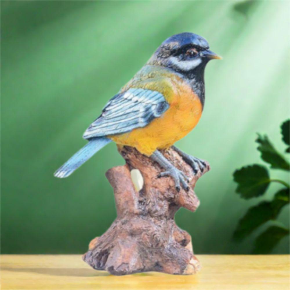 Resin Garden Bird Sculpture Cute Small Animal Model Durable Bird Statue  Outdoor Patio Porch