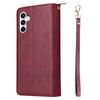 For Samsung Galaxy S23FE/S21FE/A13/A53/A23/M23/M13 Wallet Phone Case, Zipper Flip Card Holder Case Pouch for iPhone 15