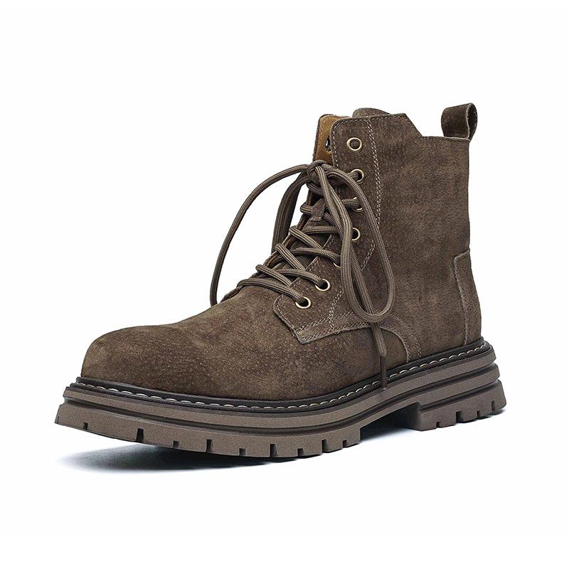 Martin Boots Men's Autumn and Winter 2025 New Pigskin Rhubarb Boots British Style High-top Tooling Boots 23817-M