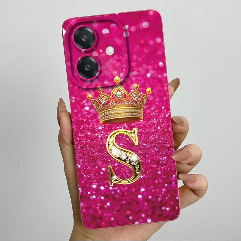 For Oppo A60 5G Case Silicon Crown Letter Shockproof Coque For OPPO A3 5G CPH2683 Cover For OPPO A3X A 3X A40 A40m 4G Phone Case