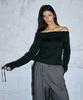 WAARFORWOMAN Wt-58 Eyelet Off-Shoulder Tee (2 Colors)