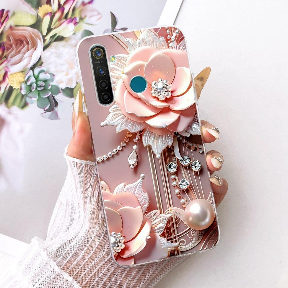 Transparent Casing For Realme 5 Pro Cover Fashion Cartoon Cute Funny Painted Soft Phone Case RMX1973 RMX1971