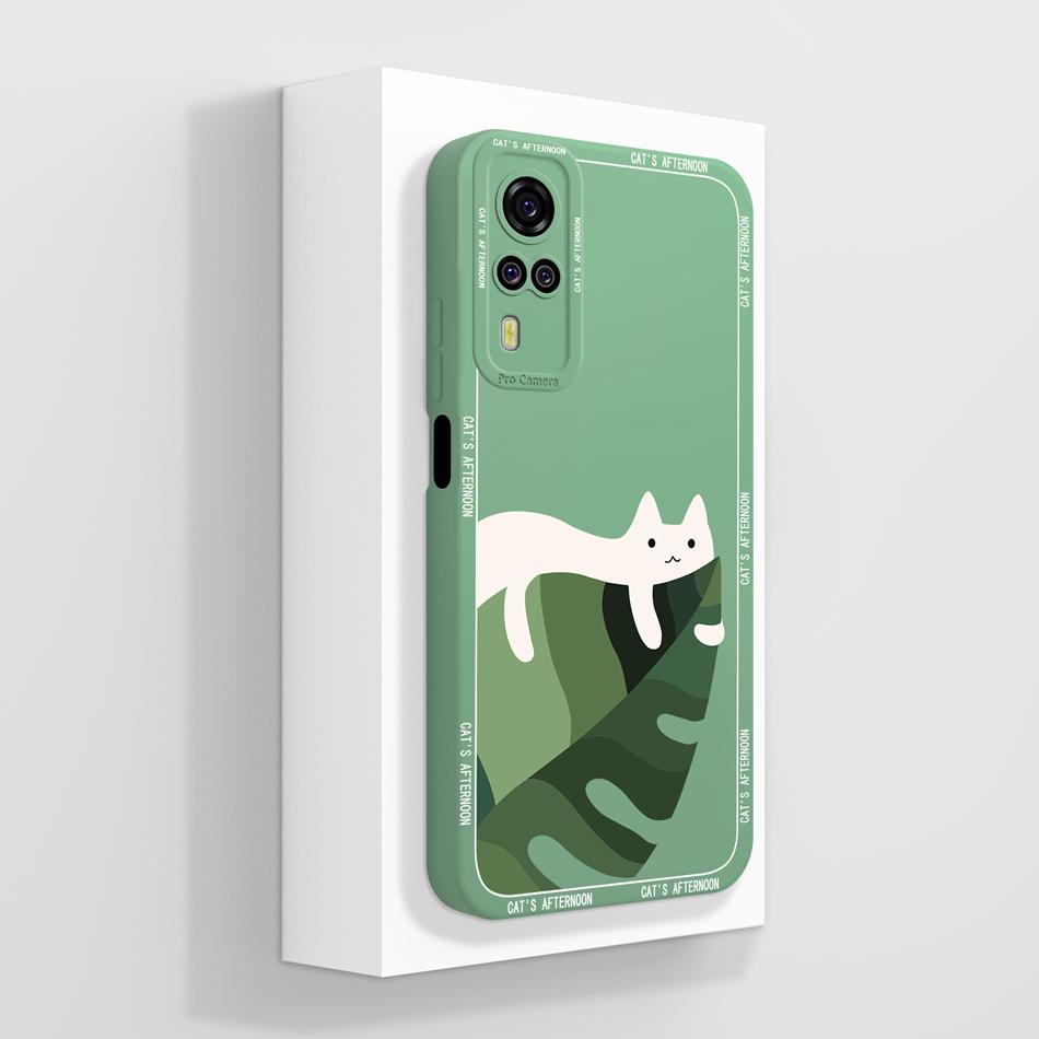 Per Vivo Y51 Y51A Y53S Y31 Y33 Custodia Squisita Cover Posteriore per Telefono Per Vivo Y 51(2020) Y 31 (2021) Cover Morbida in Silicone Liquido