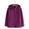Women's Warm Hooded Jacket Zipper Casual Jacket Thickened Loose Warm Jacket
