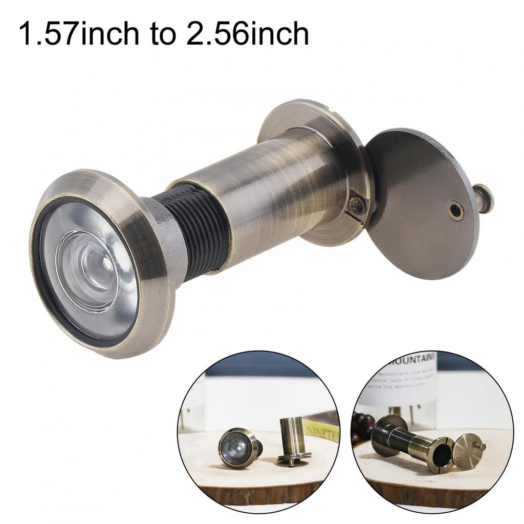 2 szt. 16mm/0,63 cala 200 stopni wizjer do drzwi ze stopu cynku zestaw wierteł do wizjera do drzwi o grubości od 1,57 cala do 2,56 cala dom / biuro / hotel