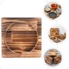 Stone Bowl Mat Pot Wood Holder Cushion for Home Dining Table Decor Base Pad Bbq Accessories Necessity Casserole Tableware