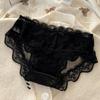 Mesh Transparent Lace Panties Seamless Lace Bow Briefs Thin Underwear for Women  Summer