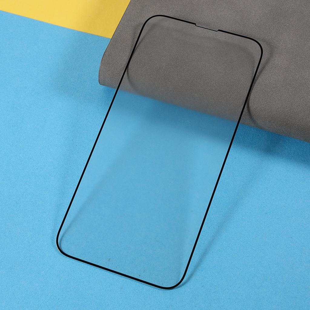 Full Screen Coverage Full Glue Silk Print Matte Tempered Glass Screen Protector for iPhone 13 Pro Max/14 Plus