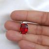 Cushion Cut Red Garnet Quartz 925 Sterling Silver, Yellow Gold Plated, Rose Gold Plated Pendant