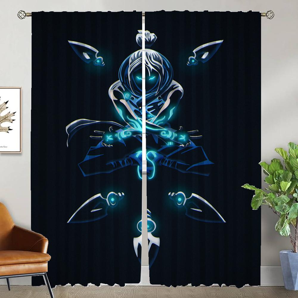 Set Of 2 Anti Mosquito Curtains Valorant Curtain Room Panel Home Interior Partition Tulle Bedroom Blackout Made Polyester Window Treatment