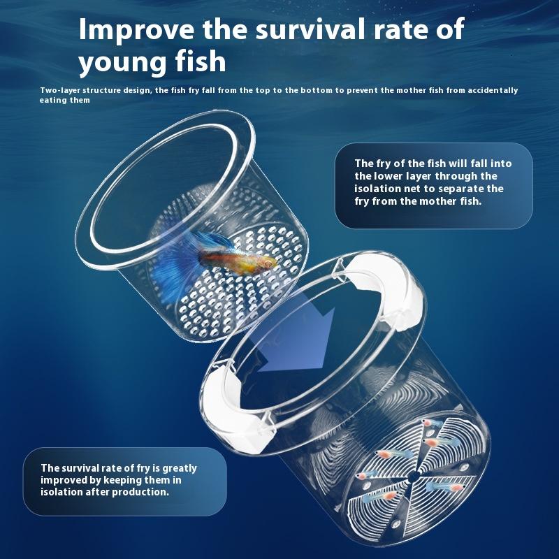 Floating Fish Breeding Isolation Box Aquarium Breeder Feeder Fish Tank Hatchery Incubator Fish Tank Transparent Incubator Box