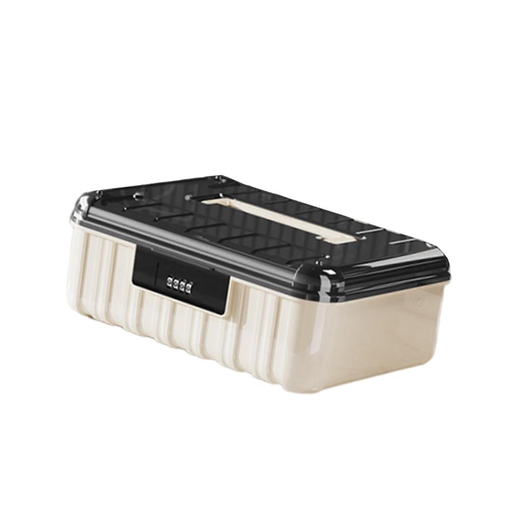 Lockable Storage Organizer Bin with Combination Lock Stackable Garage Organizer Box Privacy Container for Business Home Playroom