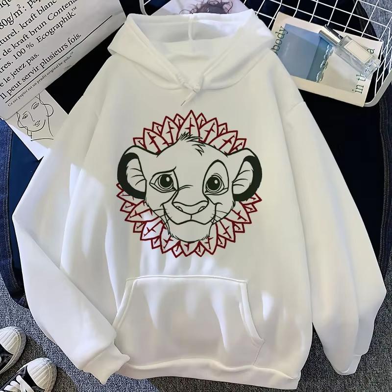 Hakuna Matata Funny Cartoon Simba Cute Anime Hoodie Women Harajuku Lion King Kawaii Manga Sweatshirt Graphic Hoodie Men